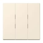 JUNG - Wippe 3fach, Thermoplast lackiert, Serie LS, blanc ivoire