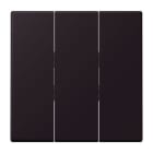 JUNG - Wippe 3fach, Thermoplast lackiert, Serie LS, noir d'ivoire