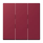JUNG - Wippe 3fach, Thermoplast lackiert, Serie LS, le rubis