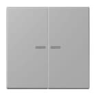JUNG - Wippe 2fach mit Lichtleiter, Serie LS, gris moyen