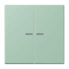 JUNG - Wippe 2fach mit Lichtleiter, Serie LS, vert anglais clair