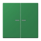 JUNG - Wippe 2fach mit Lichtleiter, Serie LS, vert foncé