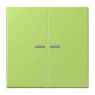 JUNG - Wippe 2fach mit Lichtleiter, Serie LS, vert clair