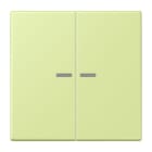 JUNG - Wippe 2fach mit Lichtleiter, Serie LS, vert jaune clair