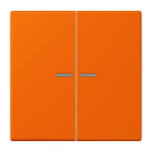 JUNG - Wippe 2fach mit Lichtleiter, Serie LS, orange