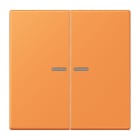 JUNG - Wippe 2fach mit Lichtleiter, Serie LS, orange clair