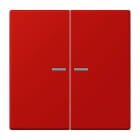 JUNG - Wippe 2fach mit Lichtleiter, Serie LS, rouge vermillon 31