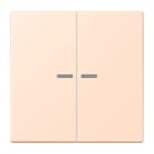 JUNG - Wippe 2fach mit Lichtleiter, Serie LS, rose pâle