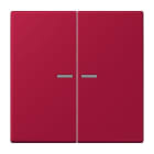 JUNG - Wippe 2fach mit Lichtleiter, Serie LS, rouge carmin