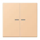 JUNG - Wippe 2fach mit Lichtleiter, Serie LS, terre sienne claire 31