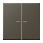 JUNG - Wippe 2fach mit Lichtleiter, Serie LS, ombre naturelle 31