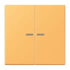 JUNG - Wippe 2fach mit Lichtleiter, Serie LS, ocre jaune clair