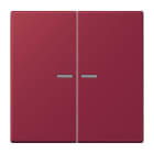JUNG - Wippe 2fach mit Lichtleiter, Serie LS, le rubis