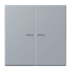 JUNG - Wippe 2fach mit Lichtleiter, Serie LS, gris clair 59