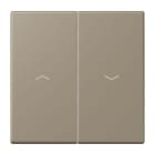 JUNG - Wippe 2fach, mit Pfeilsymbolen, Serie LS, ombre naturelle moyenne