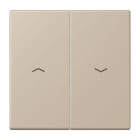 JUNG - Wippe 2fach, mit Pfeilsymbolen, Serie LS, ombre naturelle claire