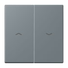 JUNG - Wippe 2fach, mit Pfeilsymbolen, Serie LS, gris 59