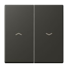 JUNG - Wippe 2fach, mit Pfeilsymbolen, Serie LS, ombre naturelle 59