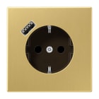 JUNG - SCHUKO Steckdose 16 A 250 V ~, USB 1 x Typ ASAFETY+, Serie LS, Messing classic