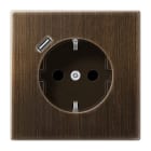 JUNG - SCHUKO Steckdose 16 A 250 V ~, mit USB 1 x Typ CSAFETY+, Serie LS, Messing antik