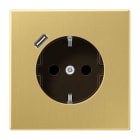 JUNG - SCHUKO Steckdose 16 A 250 V ~, USB 1 x Typ CSAFETY+, Serie LS, Messing classic