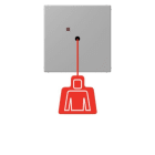 JUNG - Notrufsystem Zugtaster, Serie LS, gris moyen