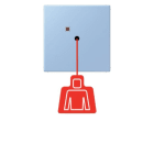 JUNG - Notrufsystem Zugtaster, Serie LS, outremer moyen