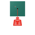 JUNG - Notrufsystem Zugtaster, Serie LS, vert anglais
