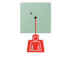 JUNG - Notrufsystem Zugtaster, Serie LS, vert anglais clair