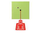 JUNG - Notrufsystem Zugtaster, Serie LS, vert clair