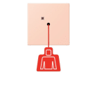 JUNG - Notrufsystem Zugtaster, Serie LS, l'ocre rouge clair