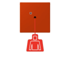 JUNG - Notrufsystem Zugtaster, Serie LS, rouge vermillon 59
