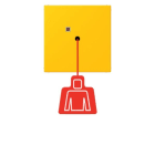 JUNG - Notrufsystem Zugtaster, Serie LS, le jaune vif