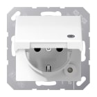 JUNG - SCHUKO Steckdose, 16 A 250 V ~, Duroplast antimikrobiell, Serie AS, alpinweiß