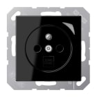 JUNG - JUNG HOME Steckdose Energy, franz/belg., 16A 250V~, SAFETY+, Serie A, schwarz