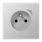 JUNG - JUNG HOME Steckdose Energy, franz/belg., 16A 250V~, SAFETY+, Serie LS, Aluminium