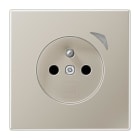 JUNG - JUNG HOME Steckdose, franz/belg., 16A 250V~, SAFETY+, Serie LS, Edelstahl
