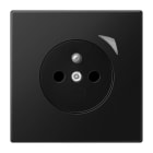 JUNG - JUNG HOME Steckdose Energy, franz/belg., 16A 250V~, SAFETY+, Serie LS, graphitschwarz matt