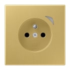JUNG - JUNG HOME Steckdose, franz/belg., 16A 250V~, SAFETY+, Serie LS, Messing classic