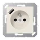 JUNG - Steckdose, franz/belg. 16A 250V~, USB 1xTyp A, SAFETY+, Serie AS, weiß