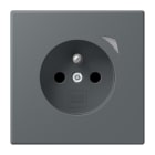 JUNG - JUNG HOME Steckdose, franz/belg., 16A 250V~, SAFETY+, Serie LS, gris foncé 31 (32010)
