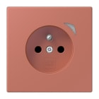 JUNG - JUNG HOME Steckdose, franz/belg., 16A 250V~, SAFETY+, Serie LS, terre sienne brique (32121)