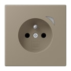 JUNG - JUNG HOME Steckdose, franz/belg., 16A 250V~, SAFETY+, Serie LS, ombre naturelle moyenne (32141)