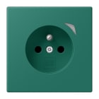 JUNG - JUNG HOME Steckdose Energy, franz/belg., 16A 250V~, SAFETY+, Serie LS, vert anglais (32040)
