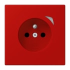 JUNG - JUNG HOME Steckdose Energy, franz/belg., 16A 250V~, SAFETY+, Serie LS, rouge vermillon 31 (32090)