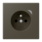 JUNG - JUNG HOME Steckdose Energy, franz/belg., 16A 250V~, SAFETY+, Serie LS, ombre naturelle 31 (32140)