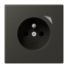 JUNG - JUNG HOME Steckdose Energy, franz/belg., 16A 250V~, SAFETY+, Serie LS, ombre naturelle 59 (4320R)