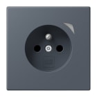 JUNG - JUNG HOME Steckdose Energy, franz/belg., 16A 250V~, SAFETY+, Serie LS, gris foncé 59 (4320U)
