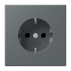 JUNG - SCHUKO-Steckdose, 16A 250V~, SK, Duroplast, Serie LS, gris foncé 31 (32010)