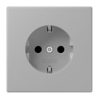 JUNG - SCHUKO-Steckdose, 16A 250V~, SK, Duroplast, Serie LS, gris moyen (32012)